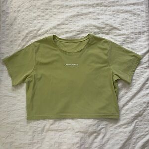 Alphalete Green Jersey Crop Top